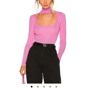 Revolve pink cut out bodysuit. Never worn